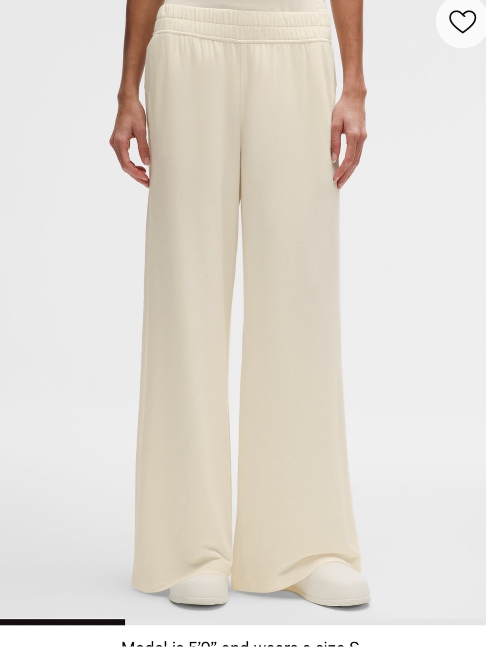 Lululemon Becalm wide leg pant CABA coconut medium